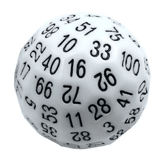 Foam Brain Dice: 45mm D100 Resin White FBG5003